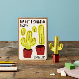 Pop Out Decoration Card Cactus