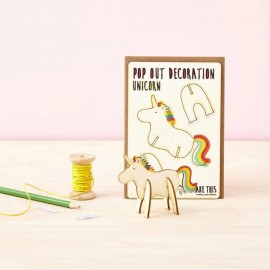 Pop Out Card Decoration Unicorn