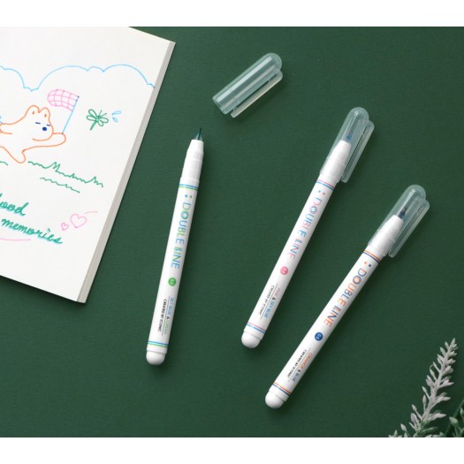 ICONIC Double Line Pen Forest