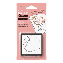Pieczątka z tuszem Midori Paintable Stamp | Kot