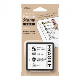 Pieczątka Midori Paintable Stamp Pre-inked Fragile