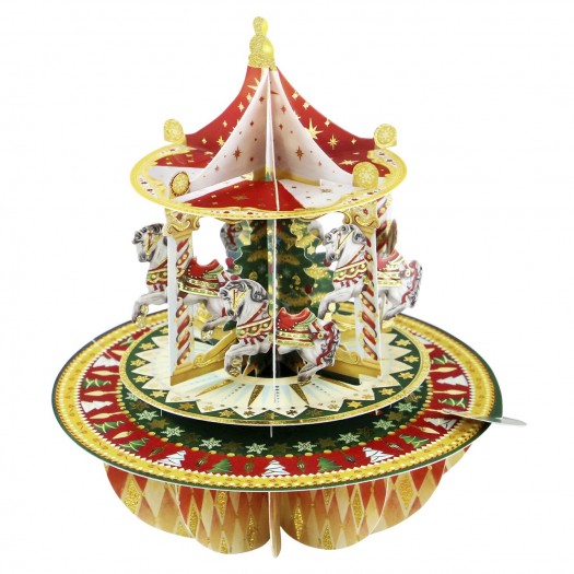 Santoro Pirouettes Card Christmas | Carousel