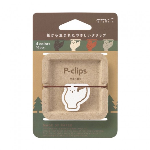 Midori P-Clips Paper Clips | Owl