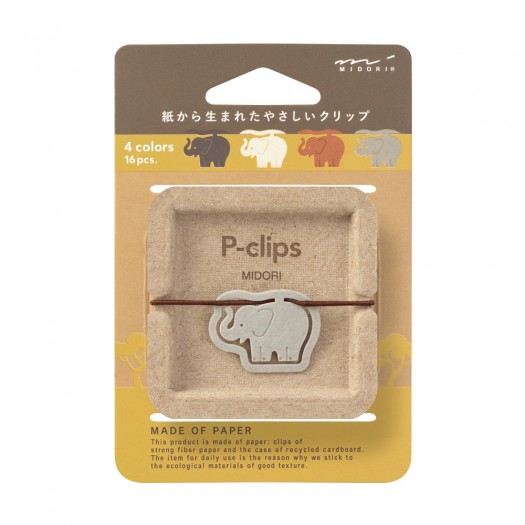 Midori P-Clips Paper Clips | Elephant