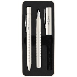 Faber-Castell Grip 2010 Coconut Milk gift set - fountain pen and ballpoint pen