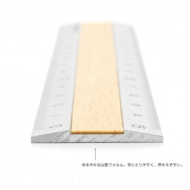 Midori Wooden Ruler 15 cm - Silver with Light Brown