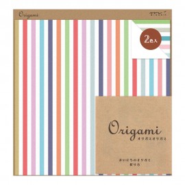 Midori Origami Paper Stripes 20 sheets