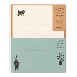 Midori Letter Set Smile Cat