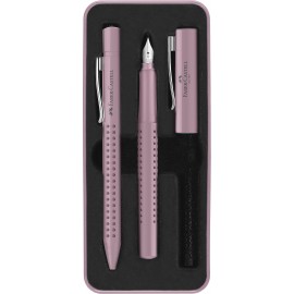 Faber-Castell Grip 2010 Rose Shadows gift set - fountain pen and ballpoint pen