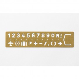 BRASS bookmark NUMBERS
