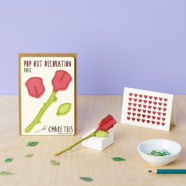 Kartka Pop Out Card Decoration Róża