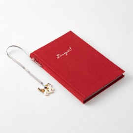 Midori Diary with Embroidery Bookmark Cat