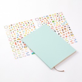 Midori Diary with Stickers | Blue