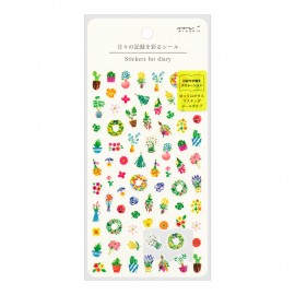 Naklejki Midori Stickers for Diary | Kwiaty
