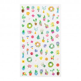 Naklejki Midori Stickers for Diary | Kwiaty