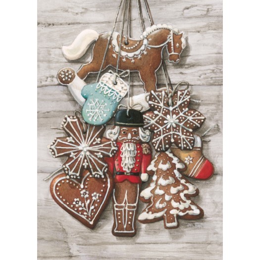 Bomo Art Christmas Card Gingerbread