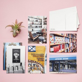 Zestaw kartek pocztowych z księgarniami świata "This Is My Bookstore"