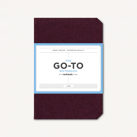 Notatnik projektowy The Go-To Notebook with Mohawk Paper Mulberry Wine w linie