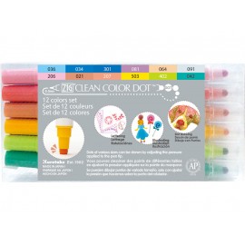 Kuretake Clean Color Dot Double Sided Pen Set - 12 colors