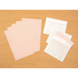 Midori Letter Set 499 Flower Pink