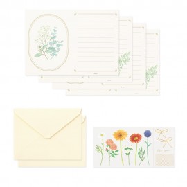 Midori Letter Set 496 Bouquet Yellow