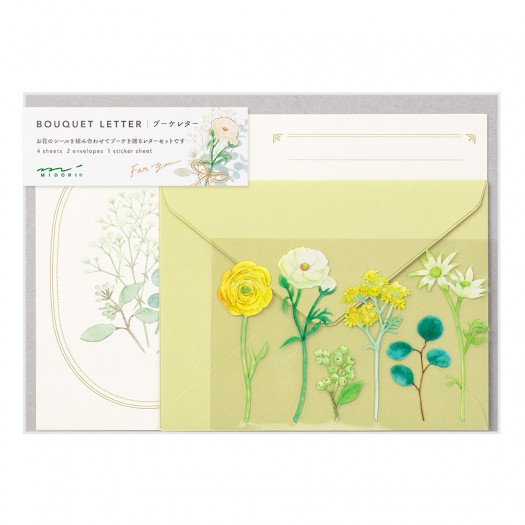 Midori Letter Set 497 Bouquet | Green