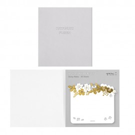 Karteczki samoprzylepne Midori Katanuki Fusen Foil Stamping | Kwiaty
