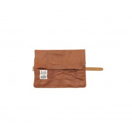 Roll Leather Pen Case The Superior Labor Light Brown