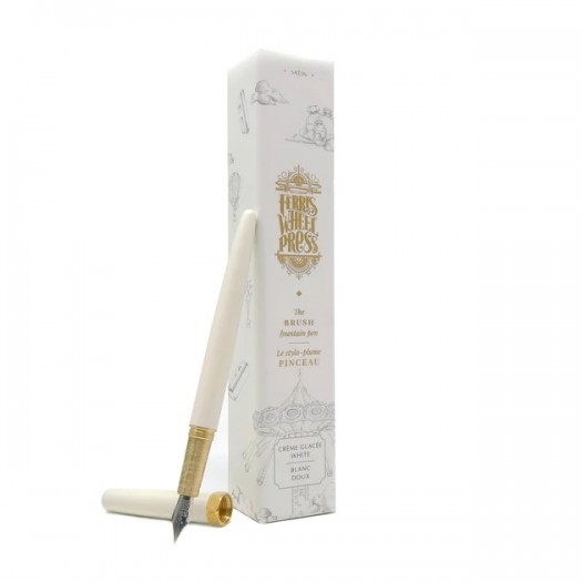 Ferris Wheel Press The Brush Fountain Pen - Creme Glace White Satin