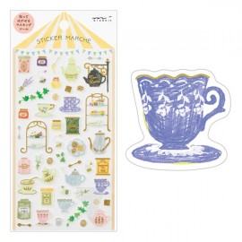 Midori Sticker Marche stickers set Tea