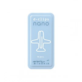 Spinacze Midori D-Clips Nano Samolot