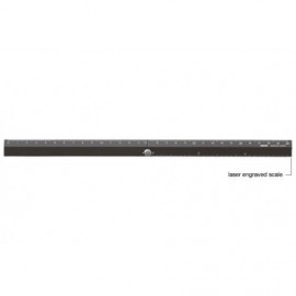 Midori multi aluminium ruler 30cm Black