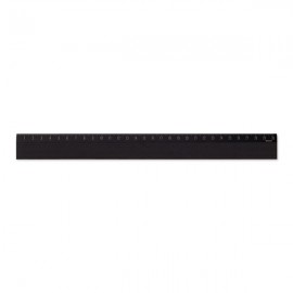 Midori Aluminium Magnet Ruler 30 cm Black