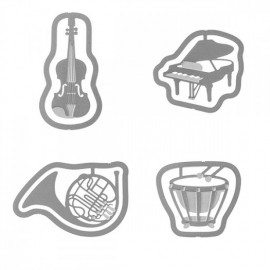 Spinacze do papieru Midori E-Clips | Instrumenty muzyczne