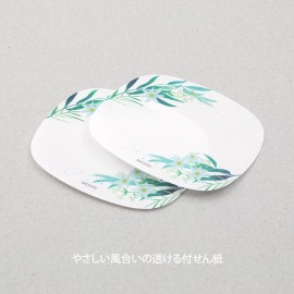 Karteczki samoprzylepne Midori Sakura Fusen Transparentne Liście