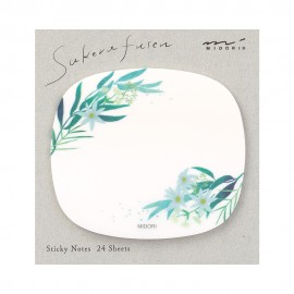 Karteczki samoprzylepne Midori Sakura Fusen Transparentne | Liście