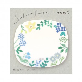 Karteczki samoprzylepne Midori Sakura Fusen Transparentne | Dzikie kwiaty