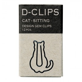 Spinacze Midori D-Clips Mini | Kot Siedzący