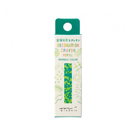 Midori Decoration Crayon Refill | Yellow-Green x Green