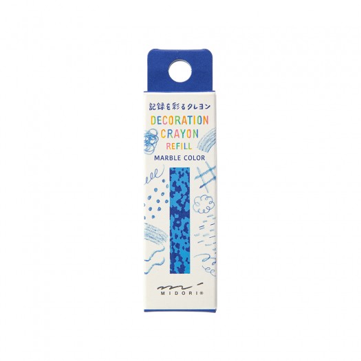 Midori Decoration Crayon Refill | Light Blue x Blue