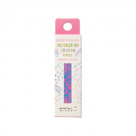 Midori Decoration Crayon Refill | Pink x Light Blue