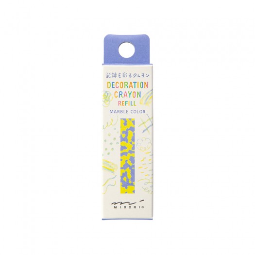 Midori Decoration Crayon Refill | Yellow-Green x Purple