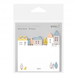 Karteczki samoprzylepne Midori Katanuki Fusen Sticky Notes Miasto