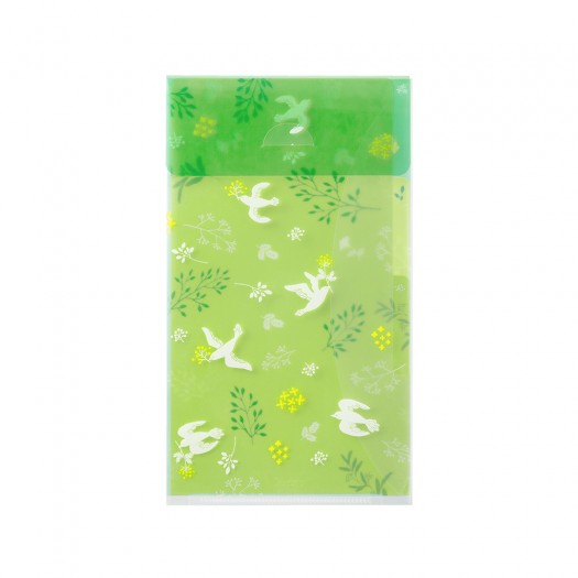 Folder with Flap A5 Slim Midori | White Birds