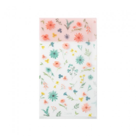 Folder with Flap Midori A5 Slim | Flowers