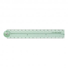 Midori Plastic Multi Ruler 30 cm Pale Green - Limited Edition