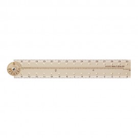 Midori Plastic Multi Ruler 30 cm Pale Beige - Limited Edition