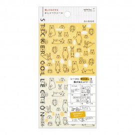 Naklejki Midori Sticker Collection Chat | Zwierzęta leśne