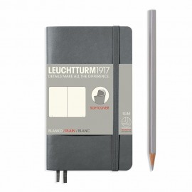 Leuchtturm1917 Notebook A6 Softcover Blank | Anthracite