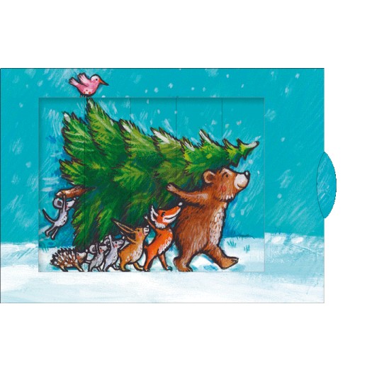 Curiosi Greeting Card | Animals at the Christmas Tree